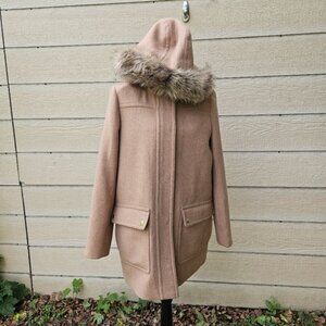 J. Crew Mercantile tan wool-blend Vail Parka size 14